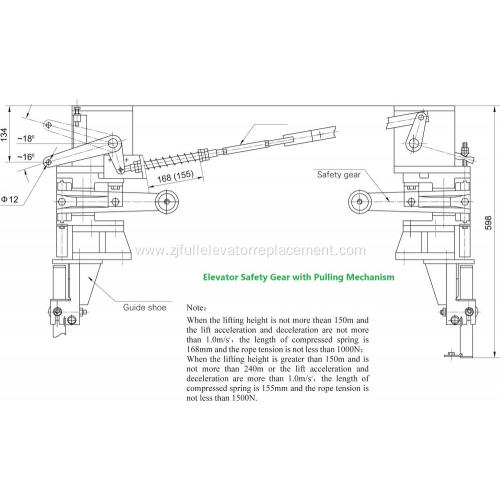 981544 Sch****** Elevator Safety Gear with Pulling Mechanism